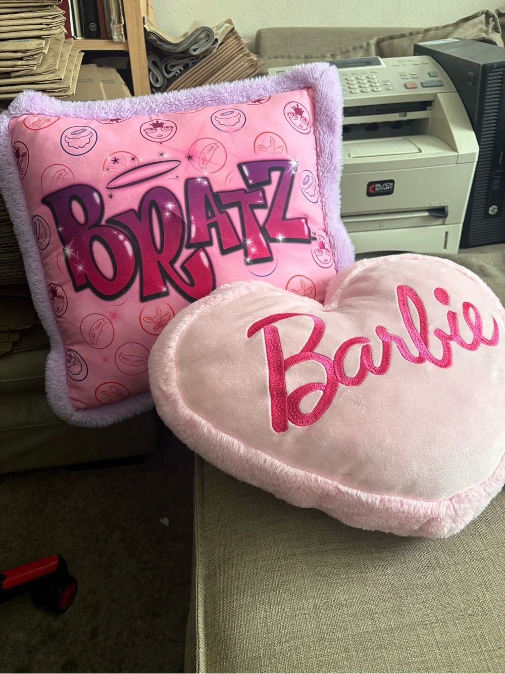 Pink Plush Decorative Pillow for Kids